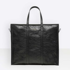 Balenciaga Women Bazar Large Lambskin Shopping Bag-Black