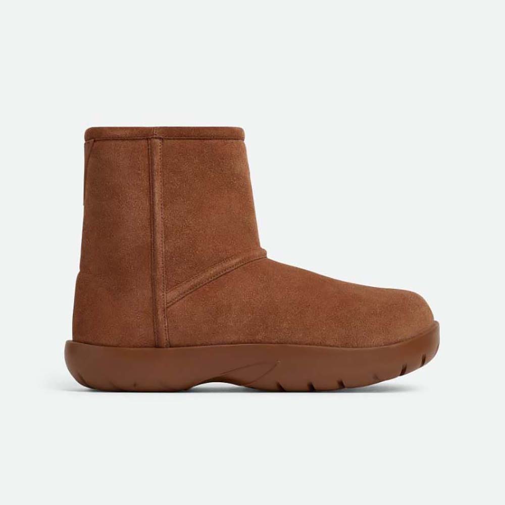 Bottega Veneta Unisex Snap Ankle Boot Realised in Shearling Calfskin