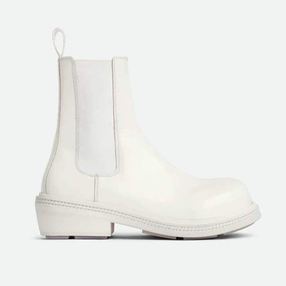 Bottega Veneta Women Fireman Chelsea Ankle Boot-White