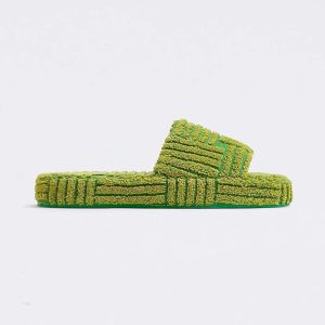 Bottega Veneta Women Resort Sponge in 35mm Heel Height-Lime