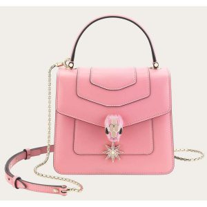 Bvlgari Women Serpenti Forever in Candy Quartz Calf Leather-Pink