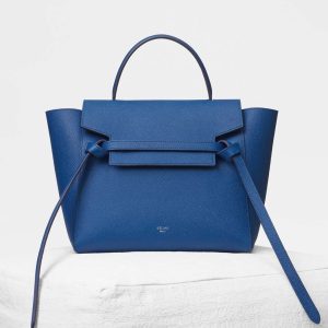 Celine Small Belt Bag in Smooth Calfskin Leather-Blue