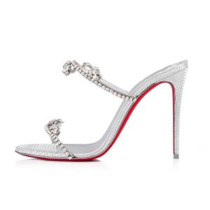 Christian Louboutin Women Just Queen 100 mm Heel Height-Silver