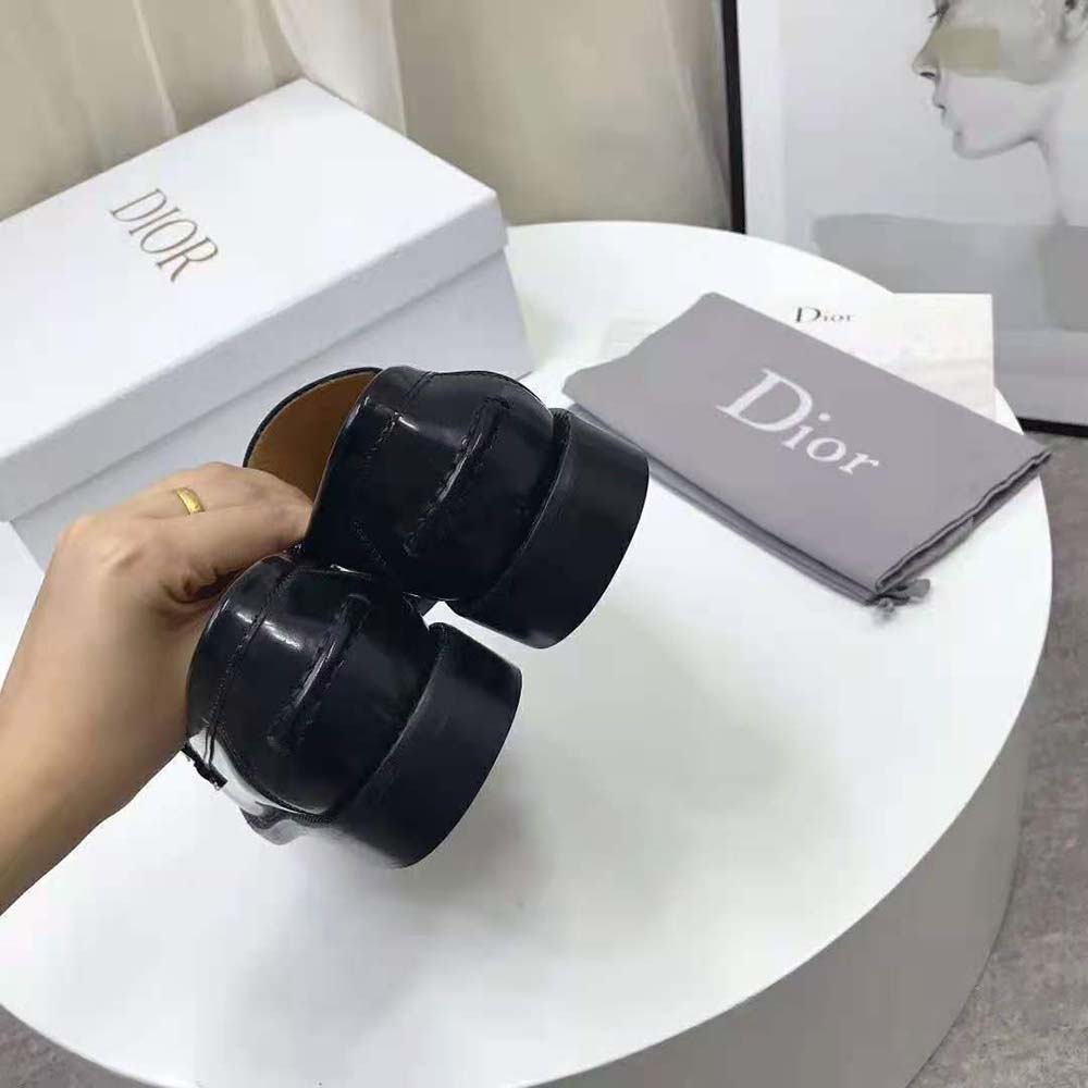 Dior Women Dior Code Loafer Black Glazed Calfskin - Image 9