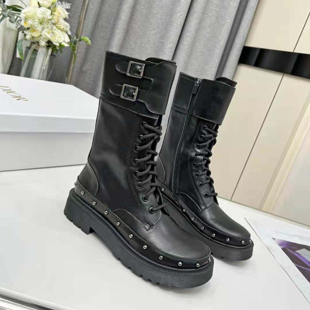 Dior Women Diorquake Ankle Boot Black Calfskin - Image 3