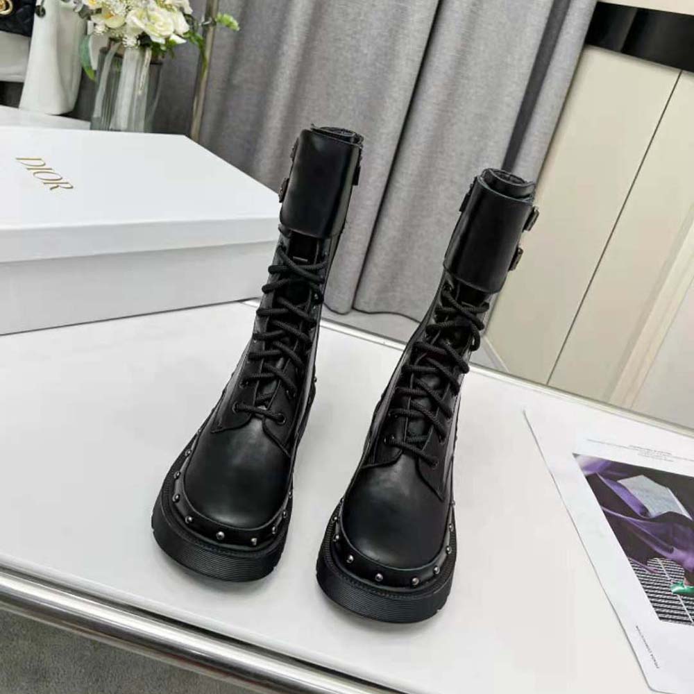 Dior Women Diorquake Ankle Boot Black Calfskin - Image 2