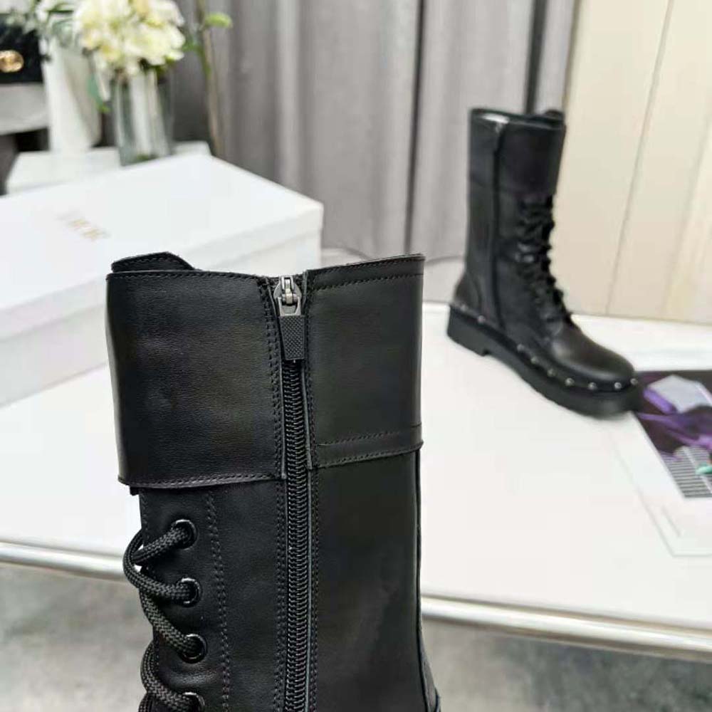 Dior Women Diorquake Ankle Boot Black Calfskin - Image 10