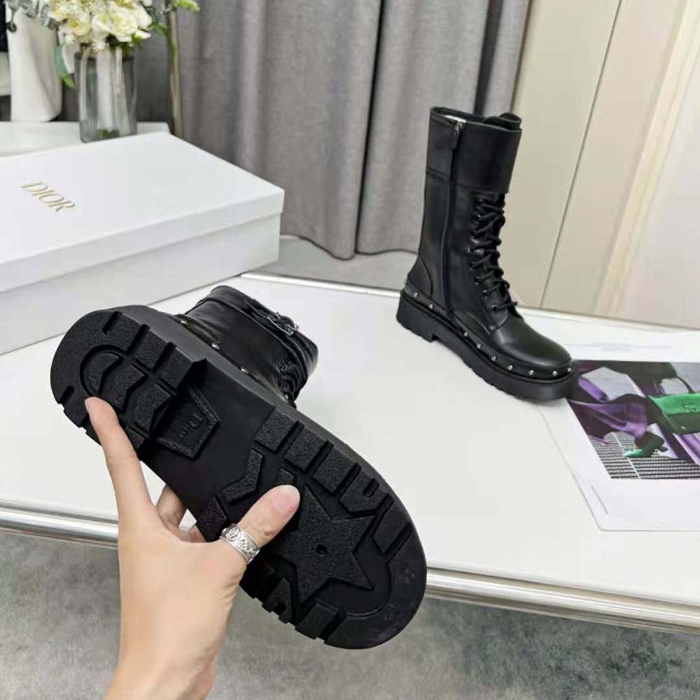 Dior Women Diorquake Ankle Boot Black Calfskin - Image 8