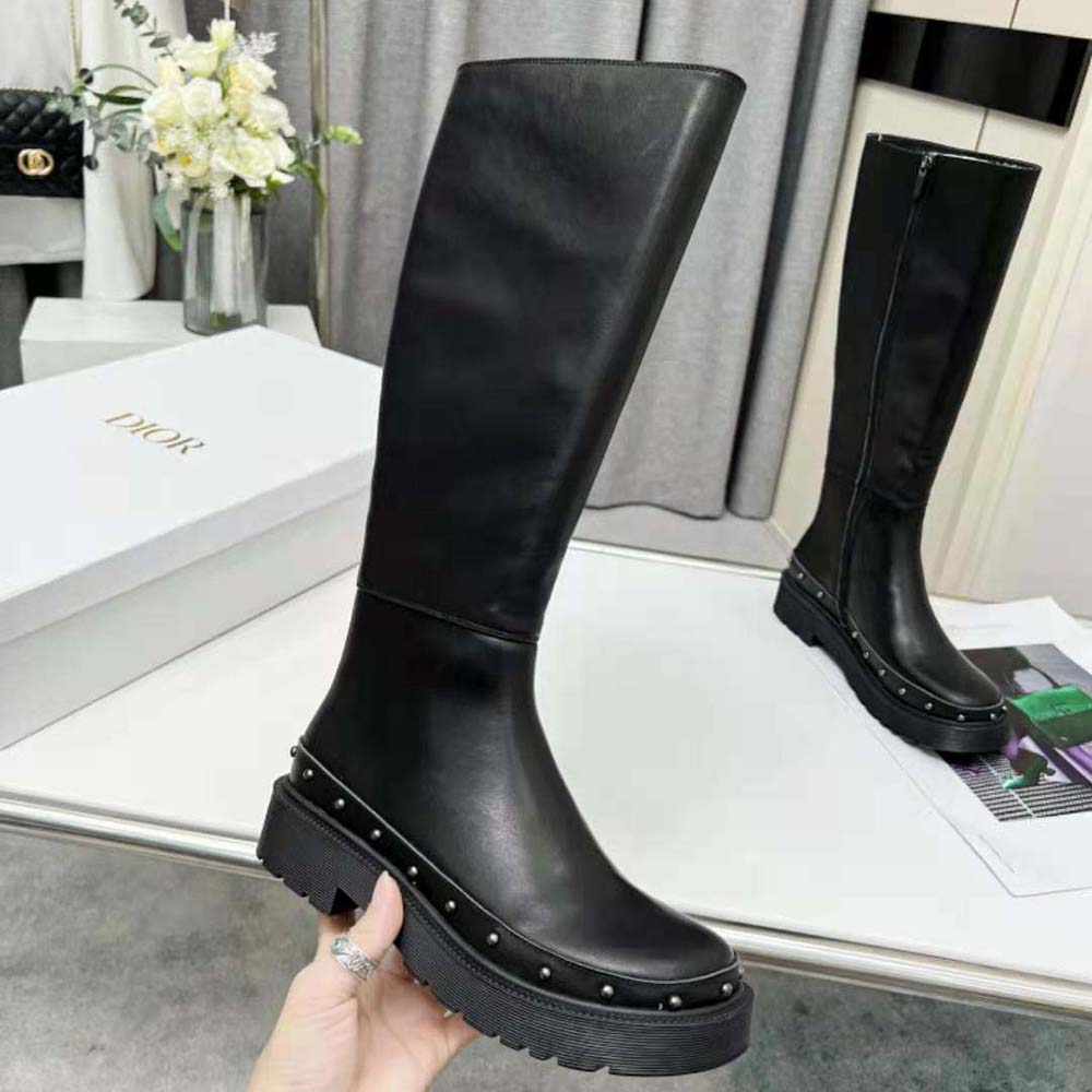 Dior Women Diorquake Boot Black Calfskin - Image 6