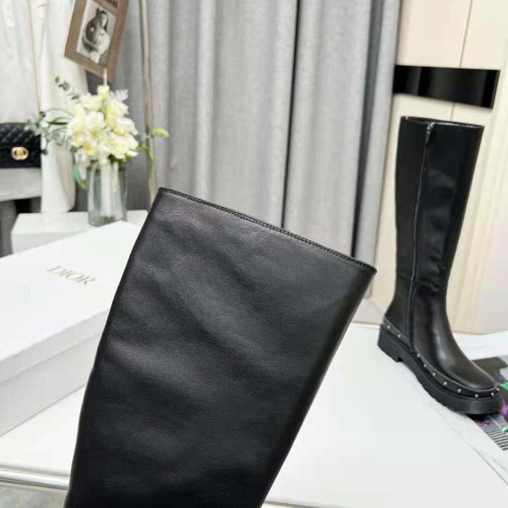 Dior Women Diorquake Boot Black Calfskin - Image 8