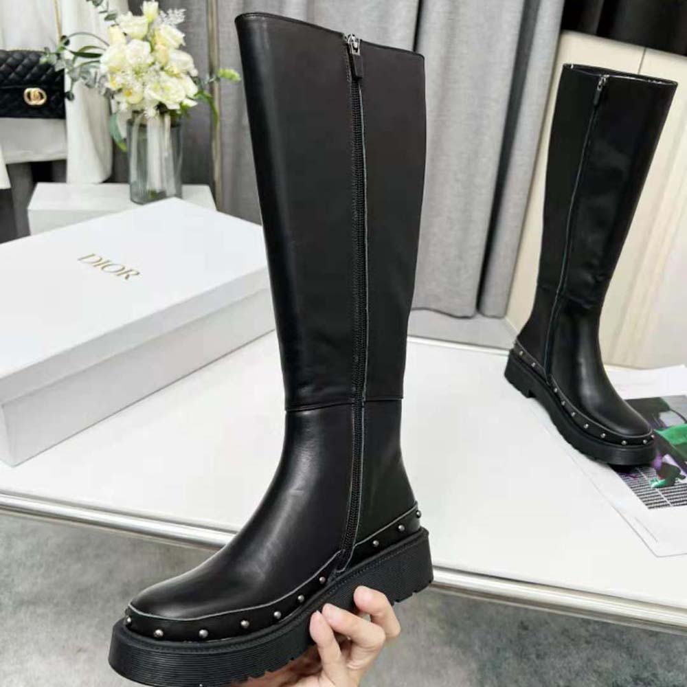 Dior Women Diorquake Boot Black Calfskin - Image 7