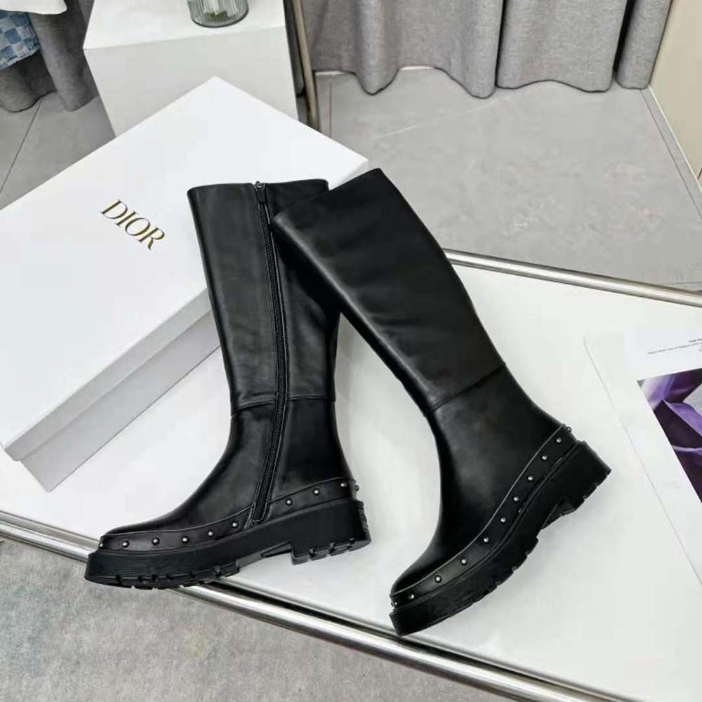 Dior Women Diorquake Boot Black Calfskin - Image 5