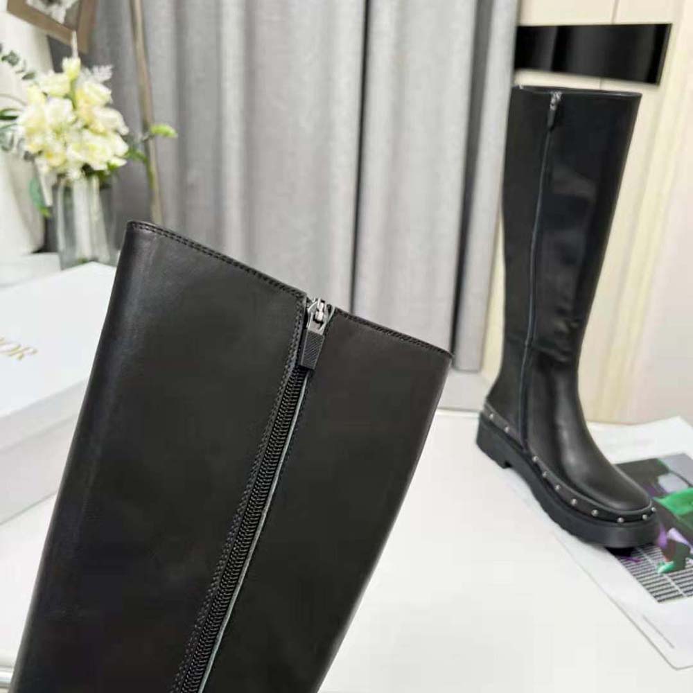 Dior Women Diorquake Boot Black Calfskin - Image 9
