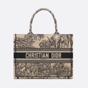 Dior Women Medium Dior Book Tote Beige Multicolor Toile de Jouy Voyage Embroidery