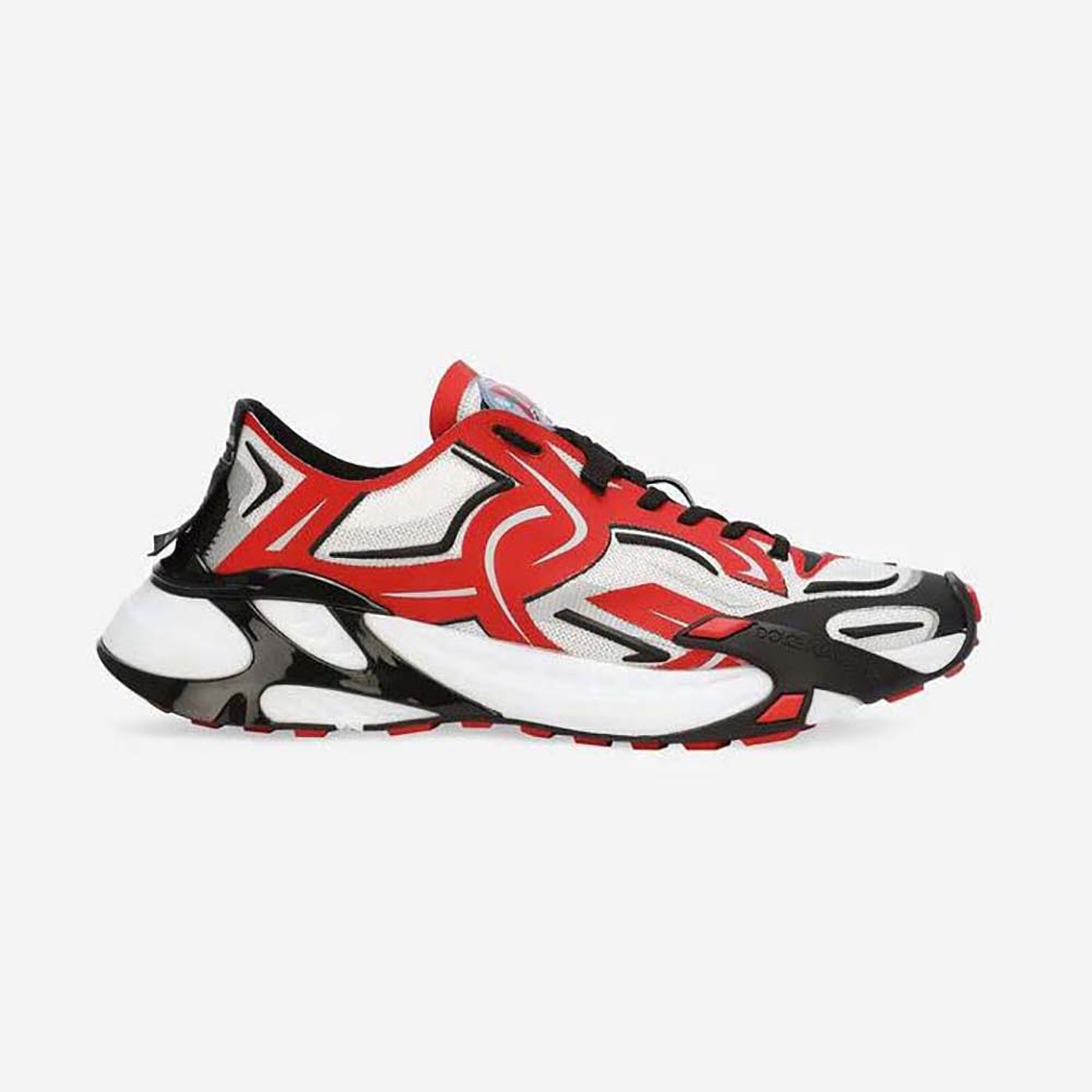 Dolce Gabbana D&G Men Mesh Fast Sneakers-Red