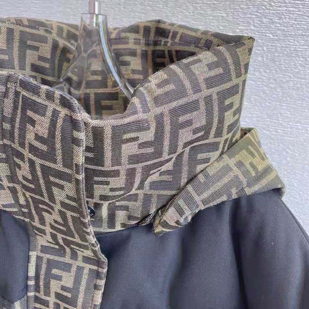 Fendi Women Ski Jacket Brown Canvas Jacket-Brown - Image 5