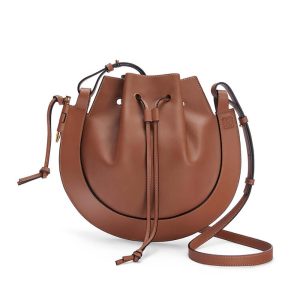 Loewe Women Horseshoe Bag in Nappa Calfskin-Brown