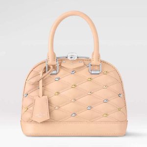 Louis Vuitton Women LV Alma BB Beige Lambskin Cowhide-Leather M24153