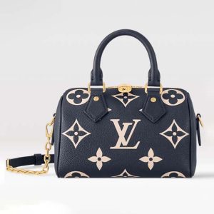 Louis Vuitton Women LV Speedy Bandoulière 20 Black Cowhide Leather M47048