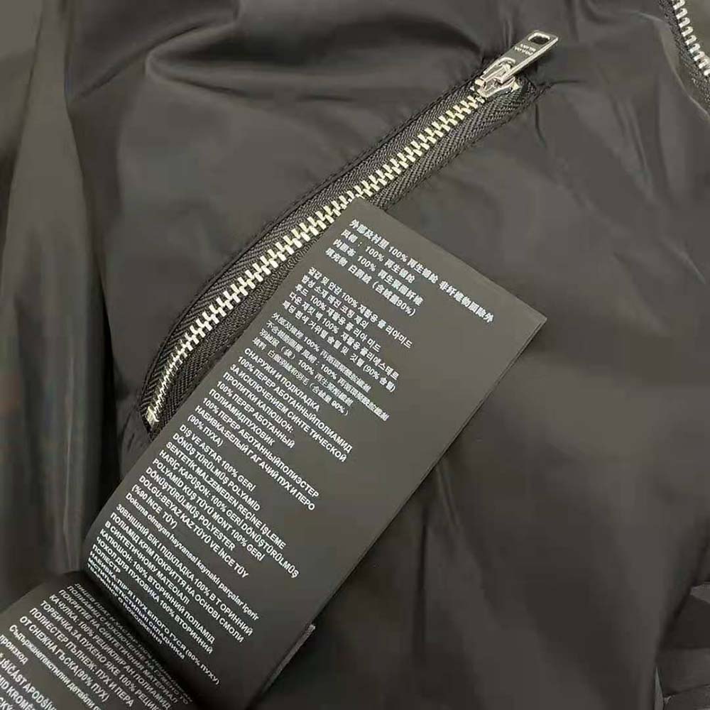 Prada Women Re-Nylon Cropped Hooded Down Jacket-Black - Image 10