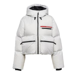 Prada Women Light Polyester Puffer Jacket-White
