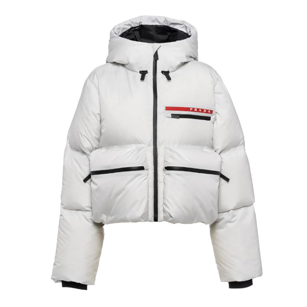 Prada Women Light Polyester Puffer Jacket-White