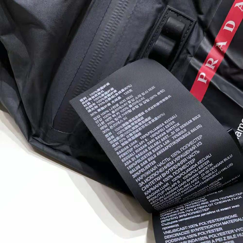 Prada Women Technical Nylon Puffer Jacket-Black - Image 10