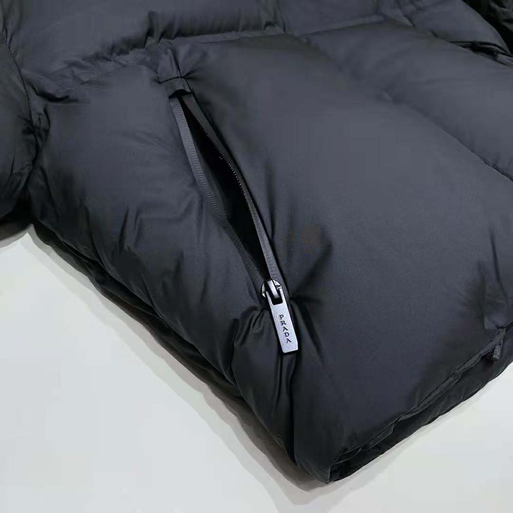 Prada Women Technical Nylon Puffer Jacket-Black - Image 8
