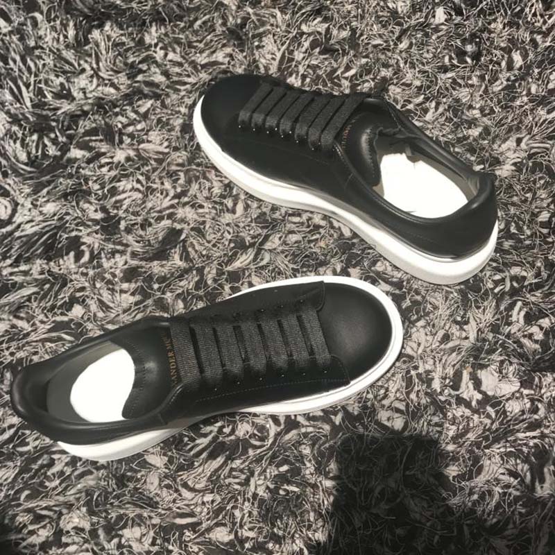 Alexander Mcqueen Unisex Oversized Sneaker with Black Matte Calf Leather - Image 3