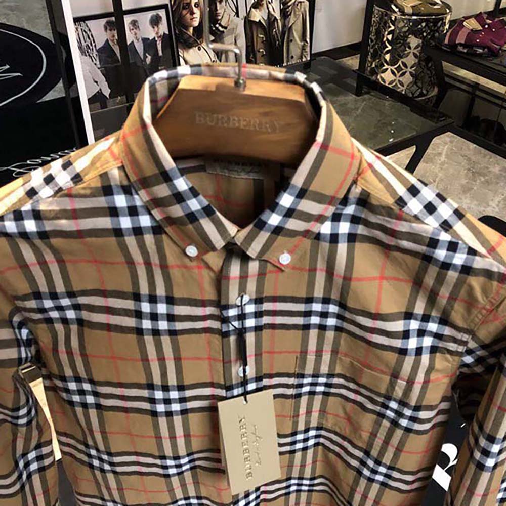 Burberry Unisex Button-Down Collar Vintage Check Cotton Shirt - Image 3