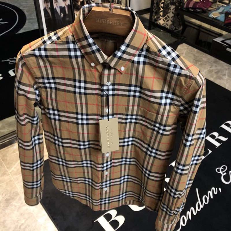 Burberry Unisex Button-Down Collar Vintage Check Cotton Shirt - Image 2