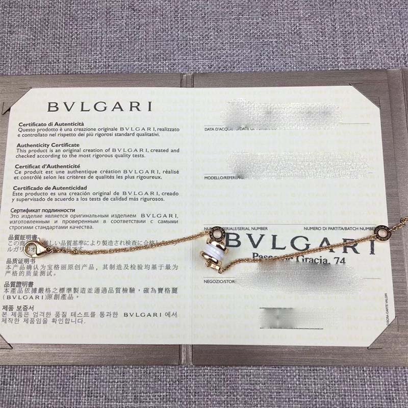Bvlgari Women B.zero1 Soft Bracelet in 18 KT Rose Gold with 18 KT Rose Gold and White Ceramic Pendant - Image 5