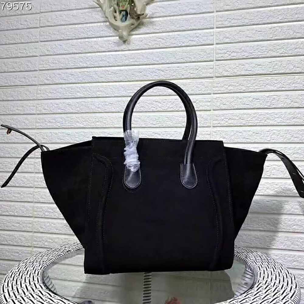 Celine Medium Luggage Phantom Bag in Baby Calfskin Leather-Black - Image 4