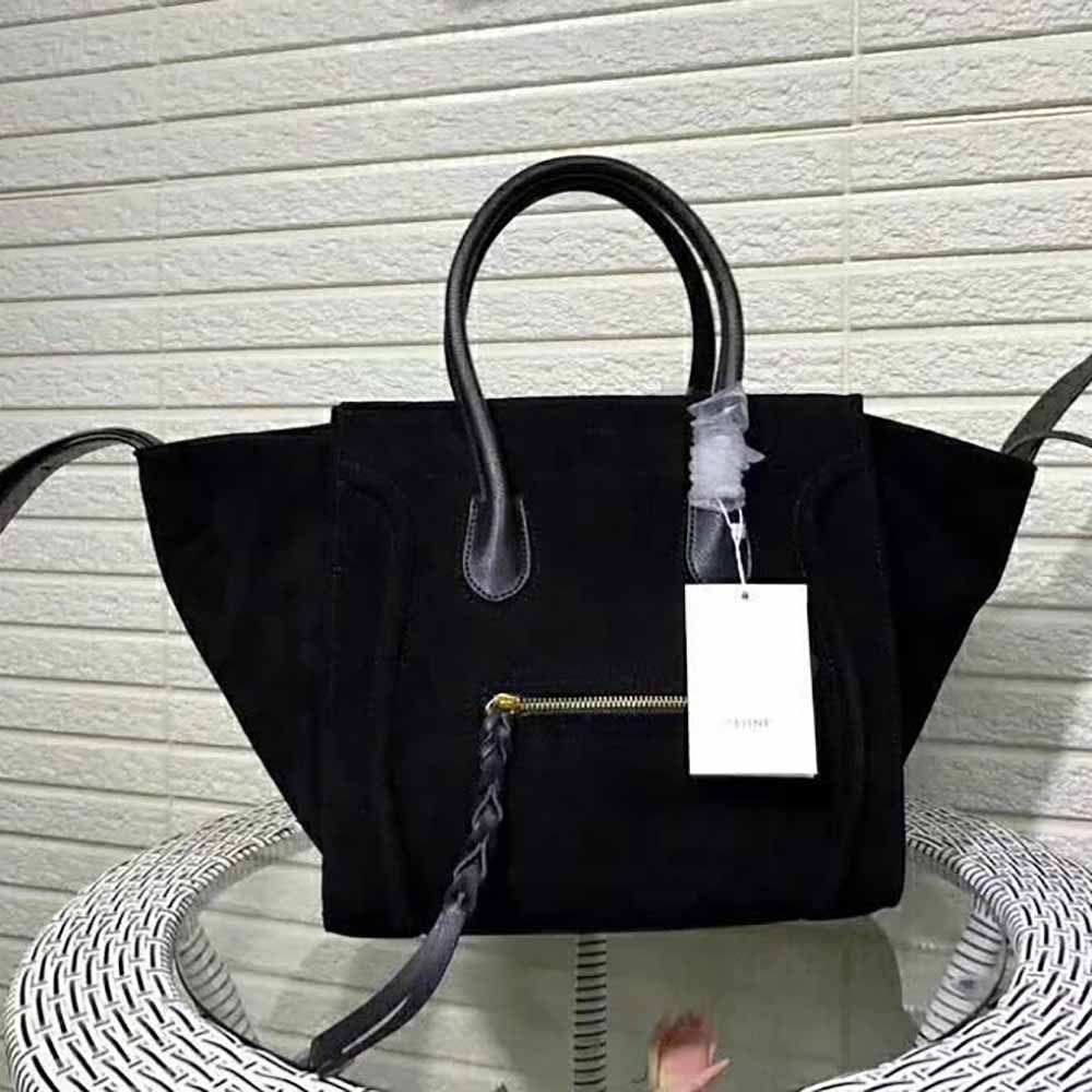 Celine Medium Luggage Phantom Bag in Baby Calfskin Leather-Black - Image 2