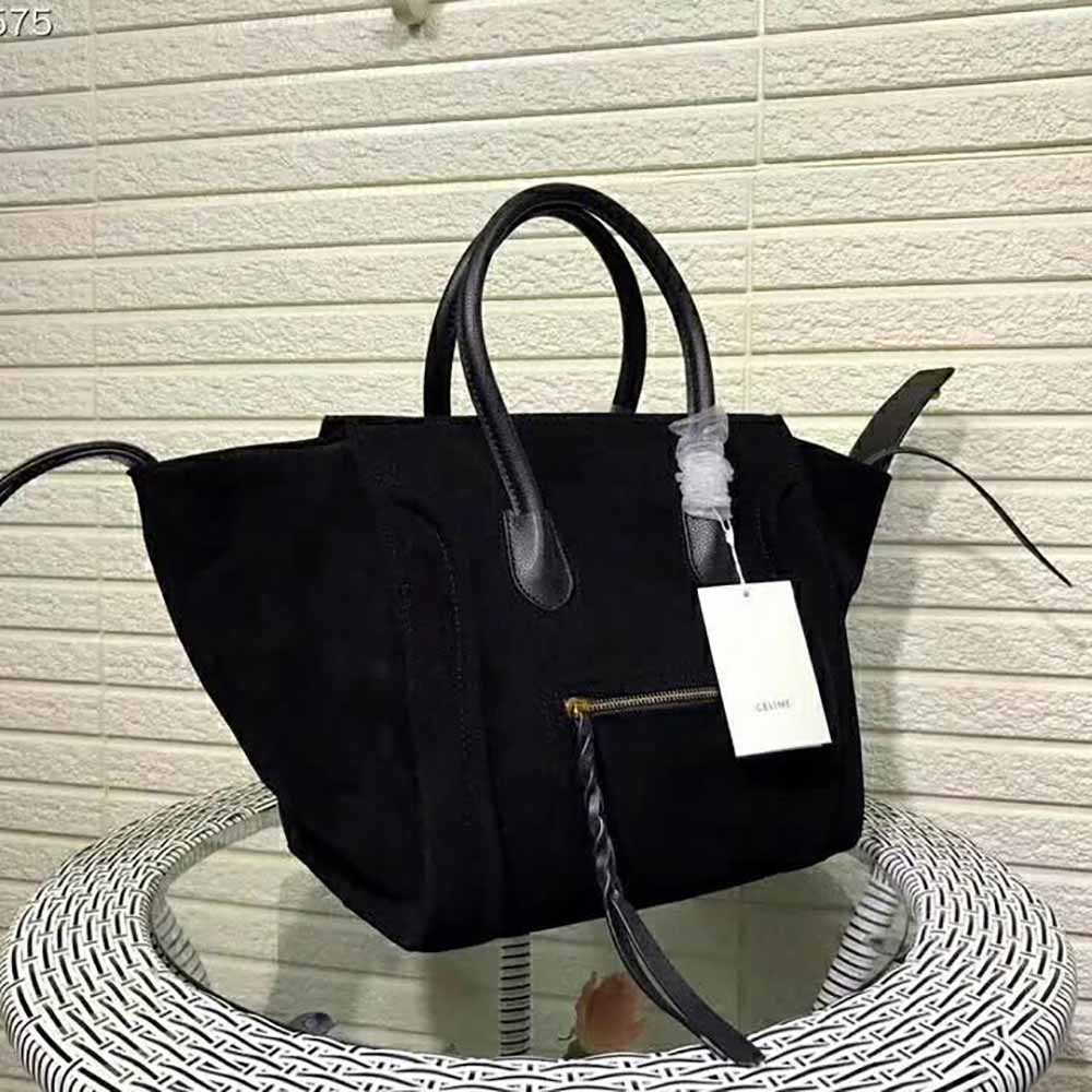 Celine Medium Luggage Phantom Bag in Baby Calfskin Leather-Black - Image 3