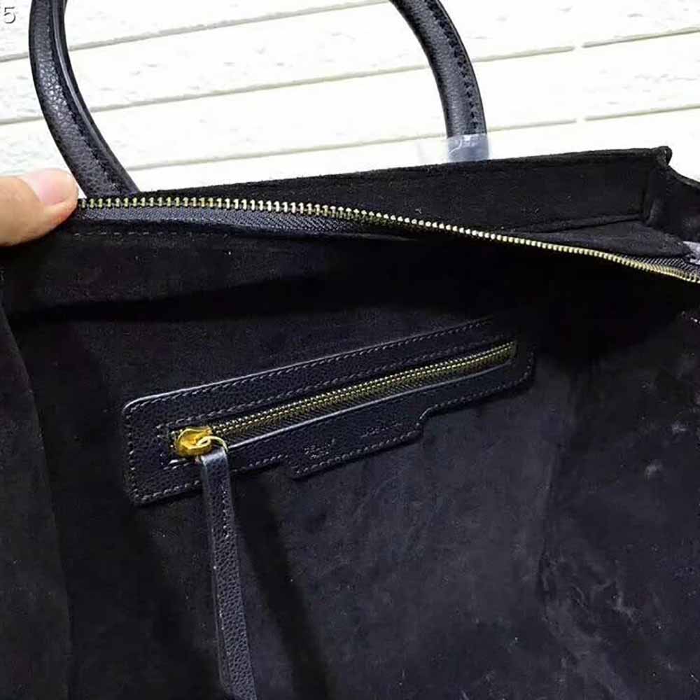 Celine Medium Luggage Phantom Bag in Baby Calfskin Leather-Black - Image 8