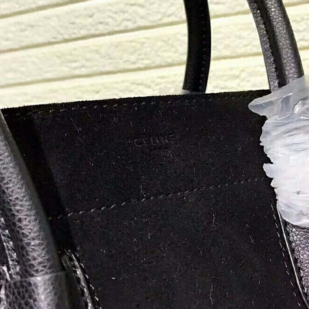 Celine Medium Luggage Phantom Bag in Baby Calfskin Leather-Black - Image 9