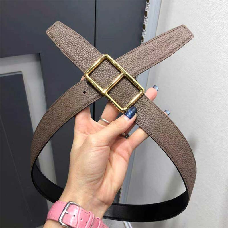 Hermes Men Officier Belt Buckle & Reversible Leather Strap 38 mm-Black - Image 4