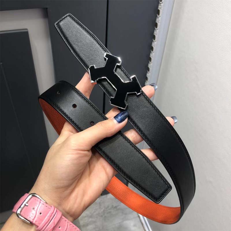 Hermes Men Street H Belt Buckle & Reversible Leather Strap 32 mm-Orange - Image 8