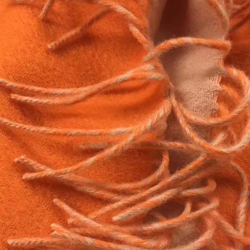 Hermes Women Casaque II Stole Double-faced Cashmere Scarf-Orange - Image 6