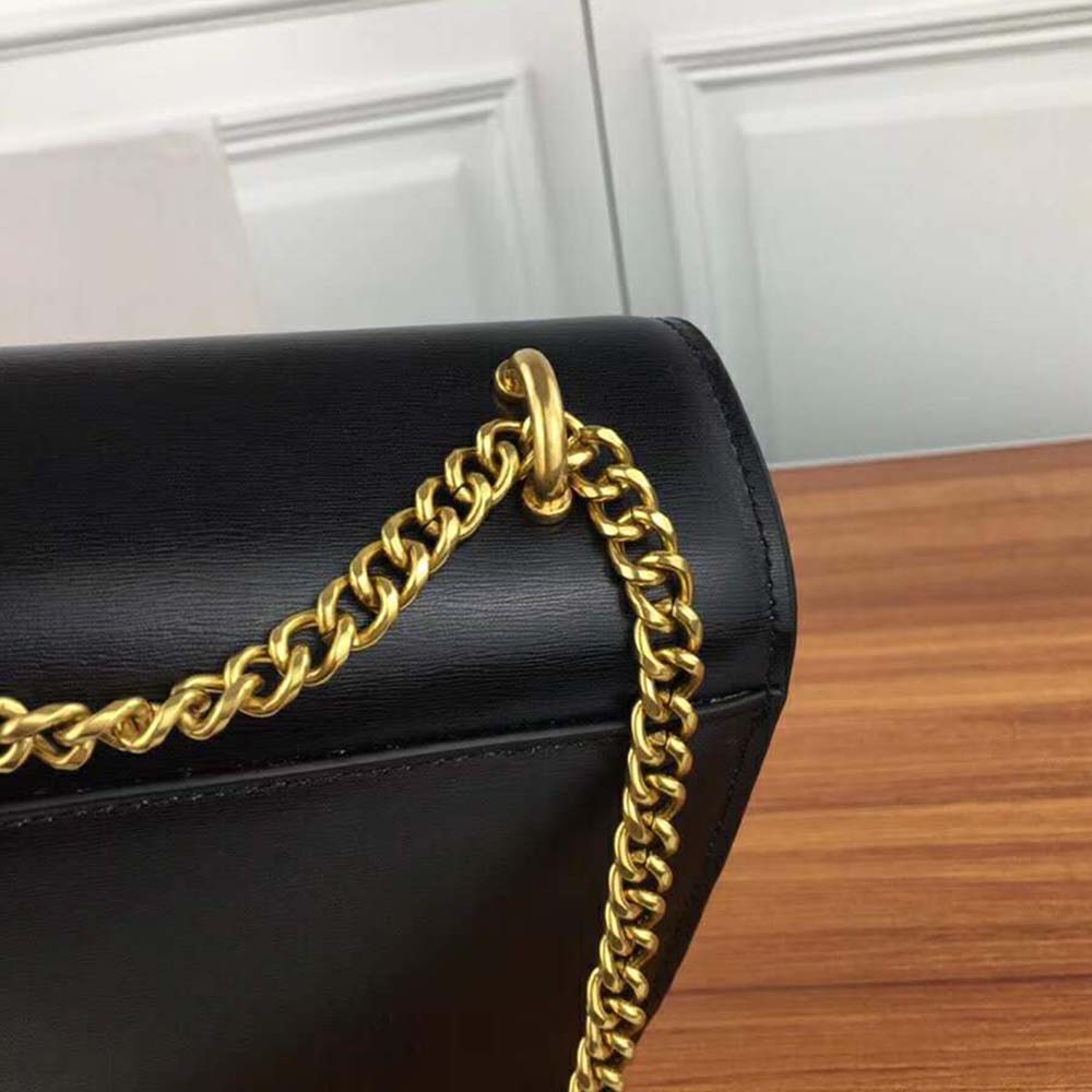 Saint Laurent YSL Women Sunset Medium in Smooth Leather-Black - Image 8