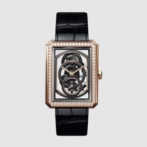 Chanel Women Boy·Friend Skeleton Watch Manual-winding H6595