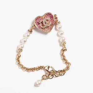 Chanel Women Bracelet in Metal Glass Pearls