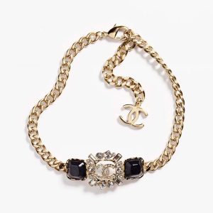 Chanel Women Choker in Metal Resin & Strass
