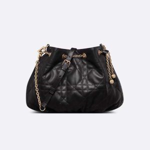 Dior Women Medium Dior Ammi Bag Black Supple Macrocannage Lambskin