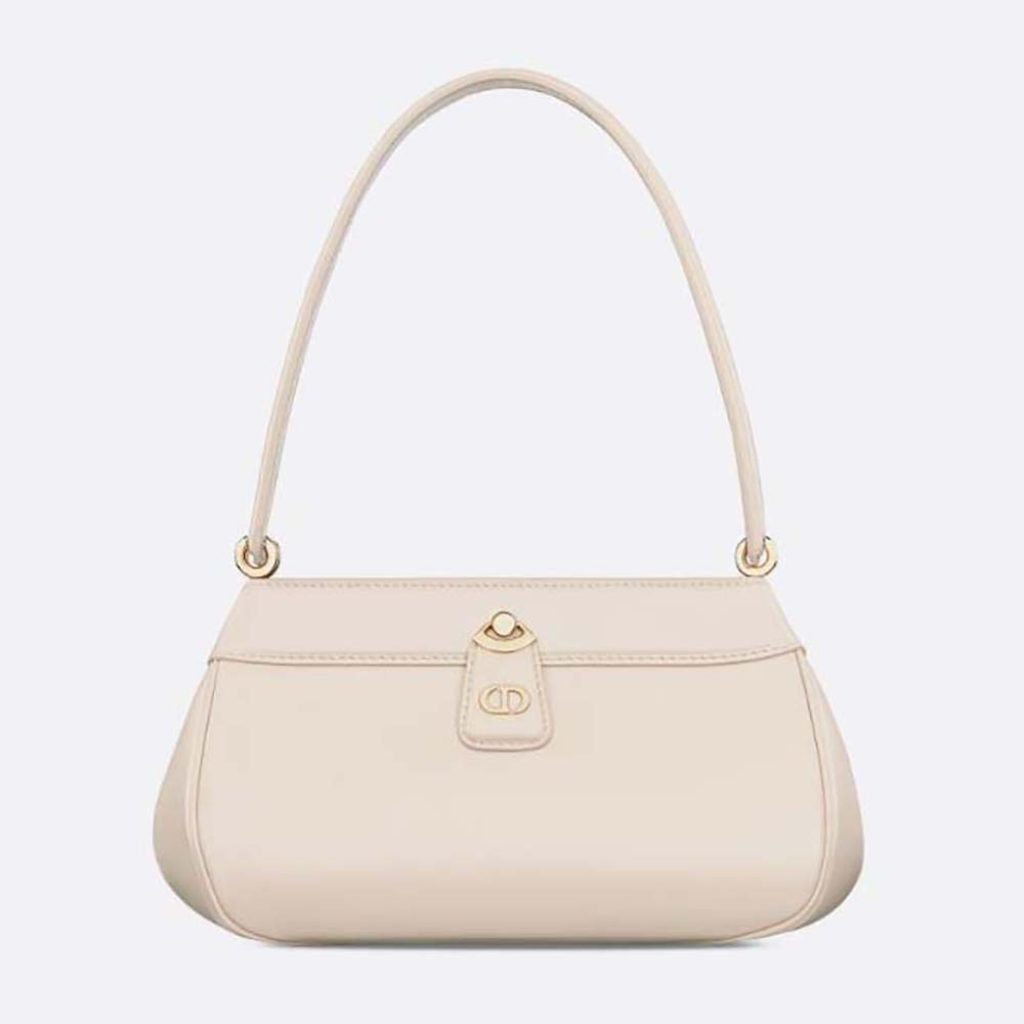 Dior Women Small Dior Key Bag Dusty Ivory Box Calfskin
