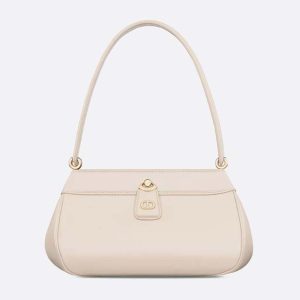 Dior Women Small Dior Key Bag Dusty Ivory Box Calfskin
