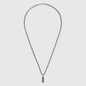 Gucci Women Necklace with Enamel Pendant