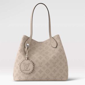 Louis Vuitton LV Women Blossom MM Tote Bag Beige Mahina Perforated Calfskin Leather M21852