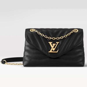 Louis Vuitton LV Women New Wave Chain Bag GM Black Quilted Smooth Calf Leather M21615